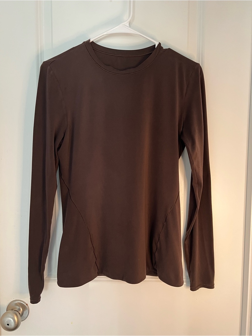 Lululemon Long-Sleeve Crew Neck Top — Brown